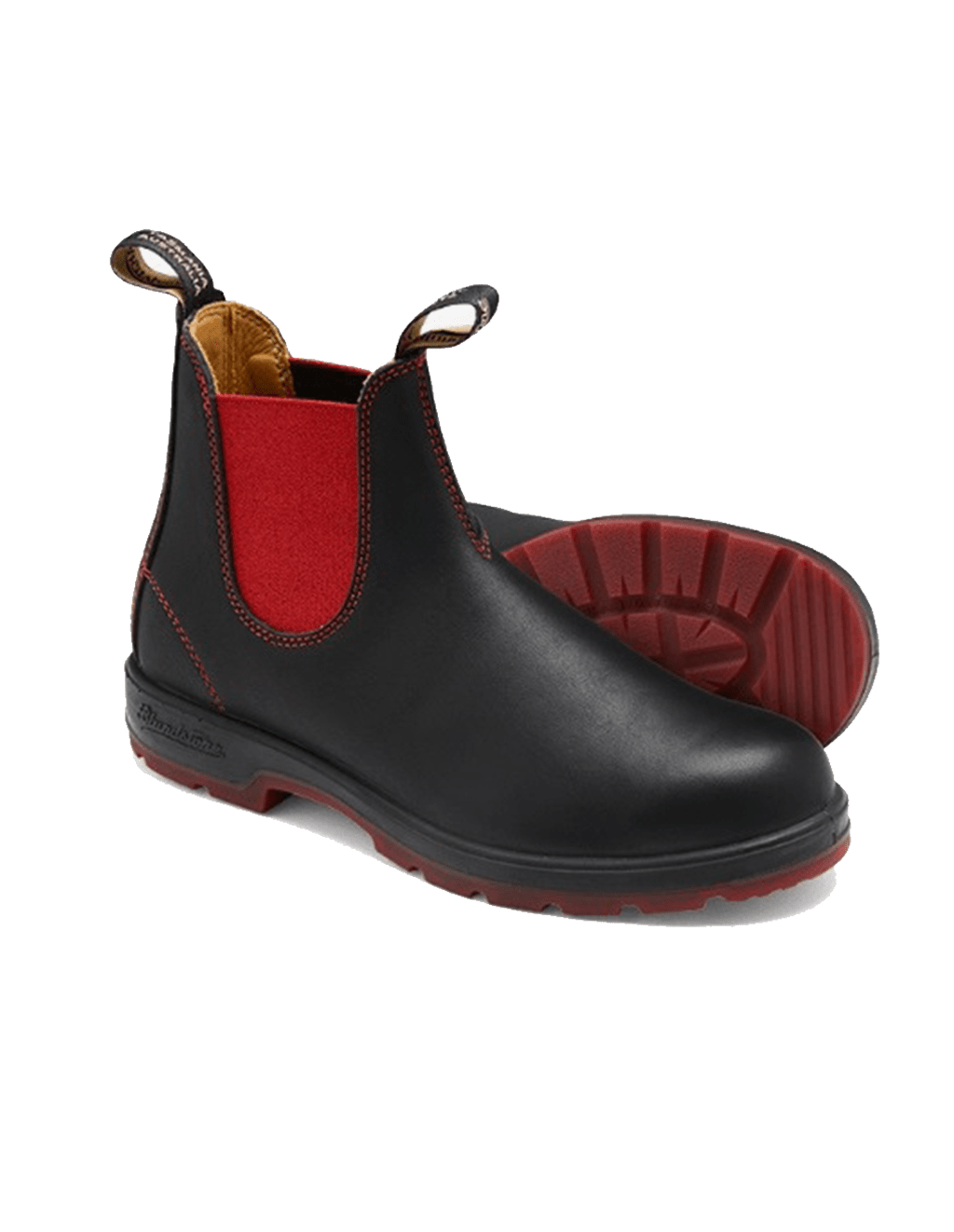 blundstone red and black